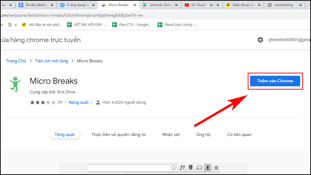  Nhấn v&agrave;o th&ecirc;m tiện &iacute;ch.